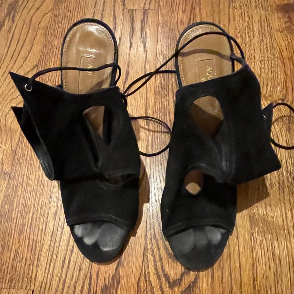 Aquazarra lace up booties size 8.5